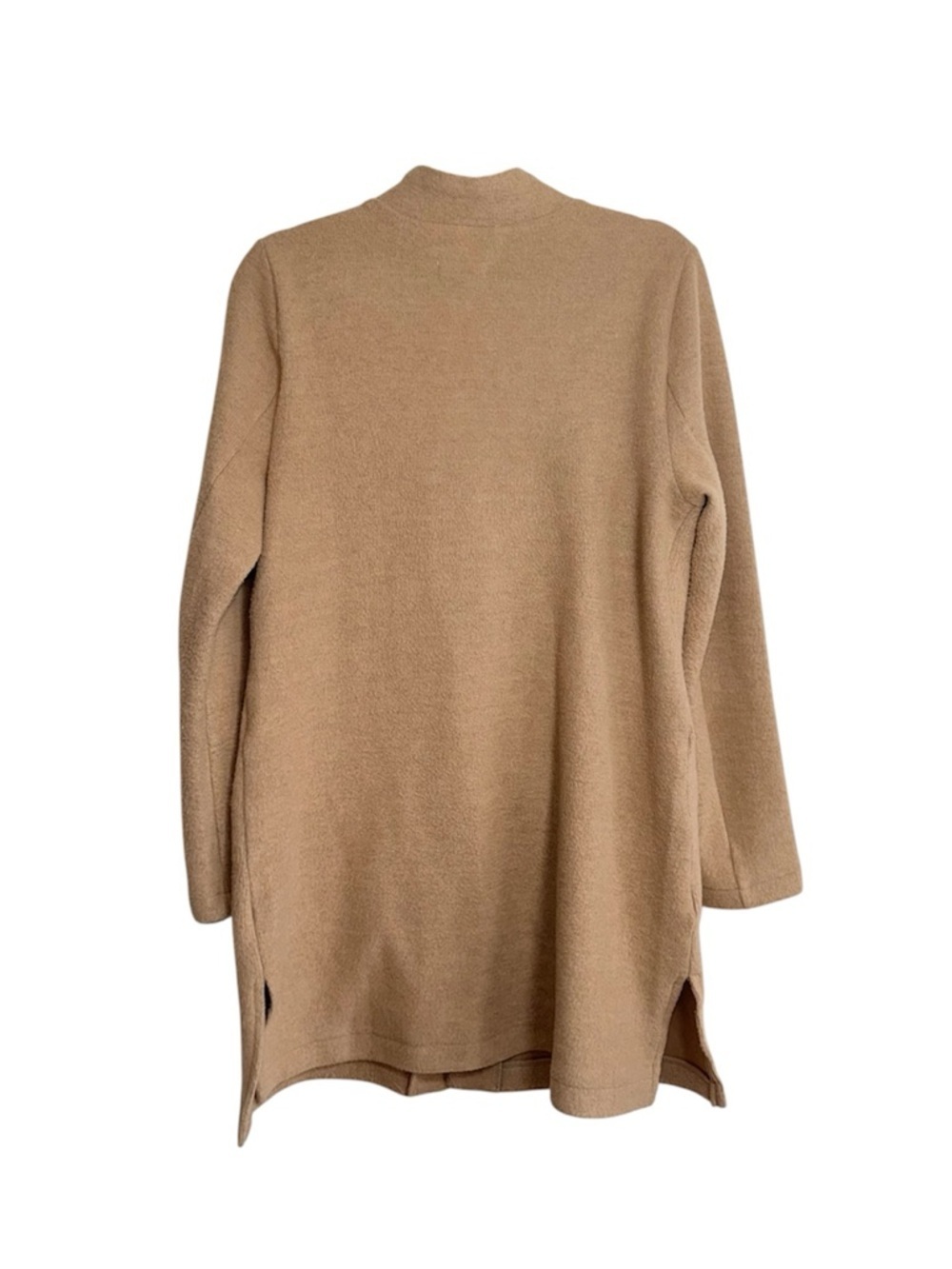 Maurices Solid Tan Button Front Jacket Zipper Pocket Plush Teddy Small Women’s - Picture 6 of 11